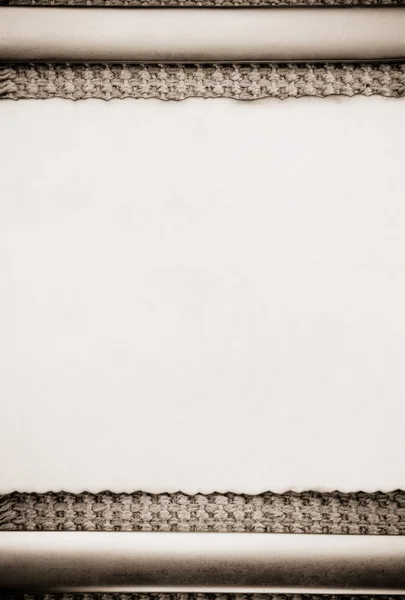Мешковина гессенский и пергамент — стоковое фото