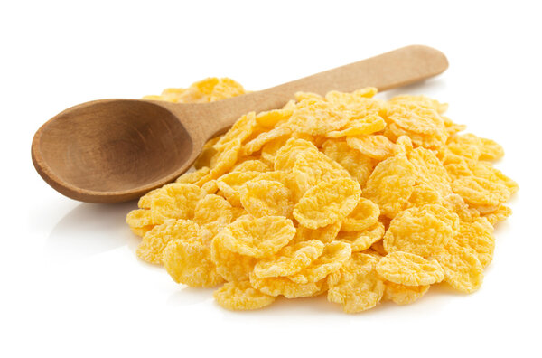 Corn flakes in bowl