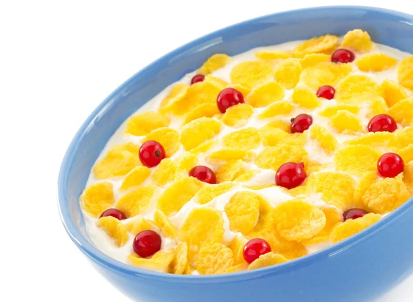 Corn flakes in bowl — Stock Photo, Image