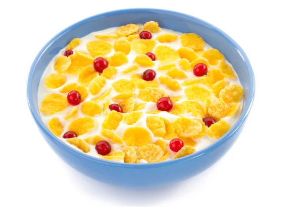 Corn flakes in bowl — Stock Photo, Image