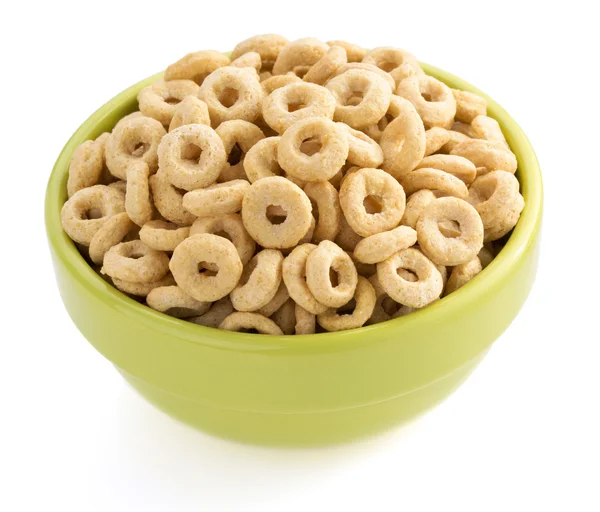 Corn flakes rings in bowl — Stock Photo, Image