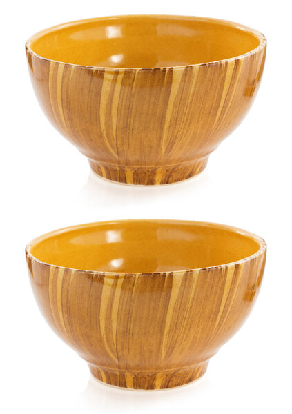 Empty ceramic bowls