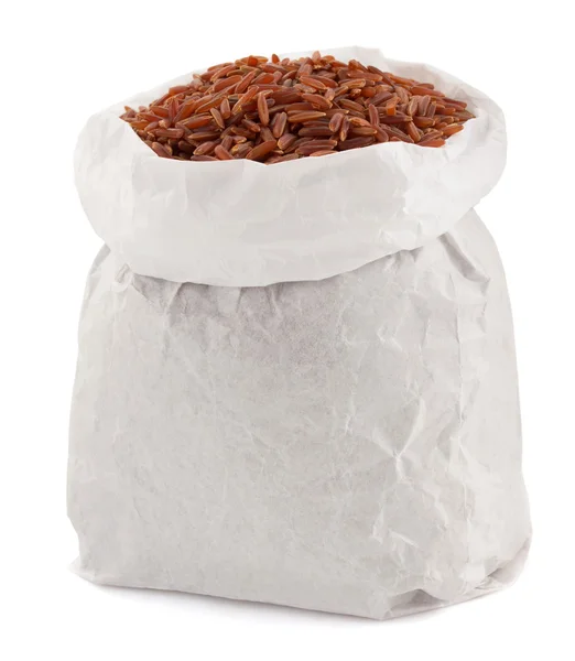 Arroz en bolsa de papel — Foto de Stock