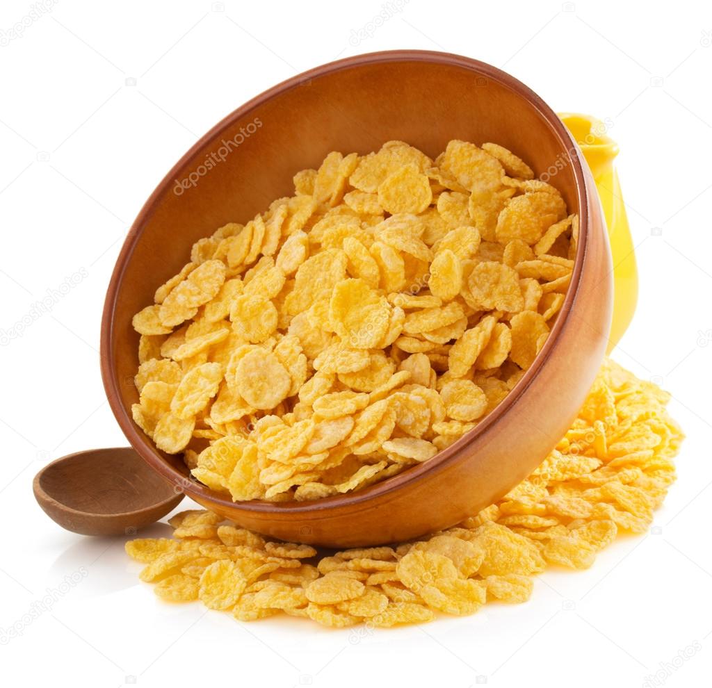 Corn flakes in bowl