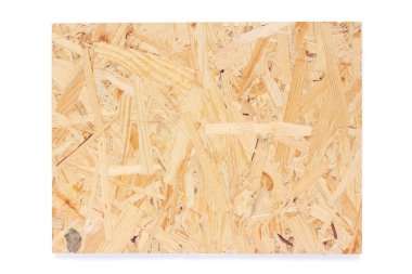 OSB panoları beyaz arkaplanda izole edildi. Osb parçaları beyaz üzerine