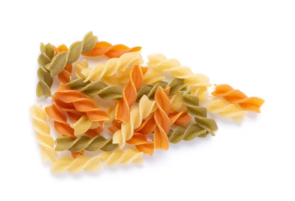 Fusilli Pâtes Alimentaires Isolées Sur Fond Blanc Pâtes Crues Fusilli — Photo