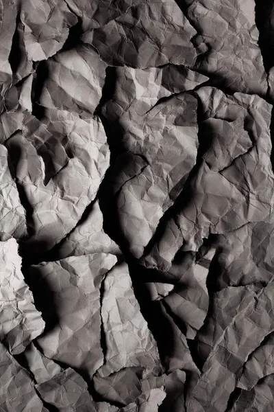 Texture Abstraite Fond Papier Déchiqueté Concept Recyclage Tas Papier Grisé — Photo