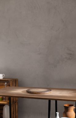 Tahta arka plandaki tahta kesme tahtası. Tahta pizza tahtası.