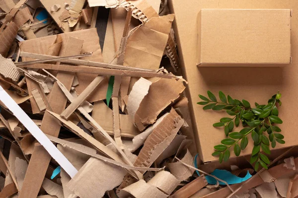 Atık Kağıt Karton Kutu Arkaplan Dokusu Geri Dönüşüm Konsepti Kahverengi — Stok fotoğraf