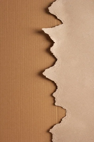 Arka Plan Dokusu Olarak Karton Yırtılmış Kağıt Kahverengi Kağıt — Stok fotoğraf