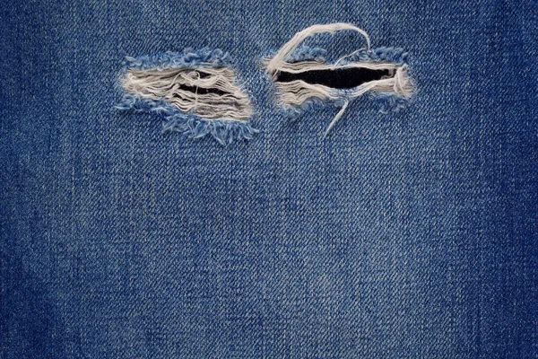Torn Jeans Denim Background Texture Blue Jeans Fabric Material Surface — Fotografia de Stock