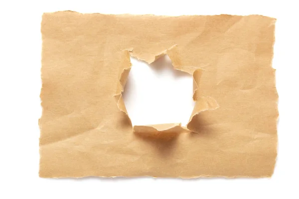 Papier Aus Pappe Auf Weißem Hintergrund Isoliert — Stockfoto