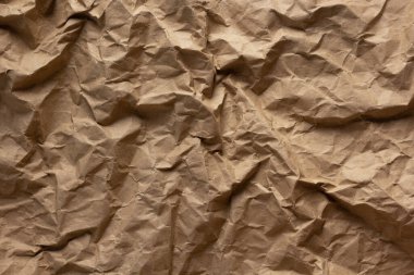 Kopyalama alanı olan buruşuk parsel kağıt arkaplan dokusu