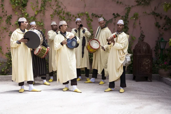 Traditionella marockanska musiker — Stockfoto