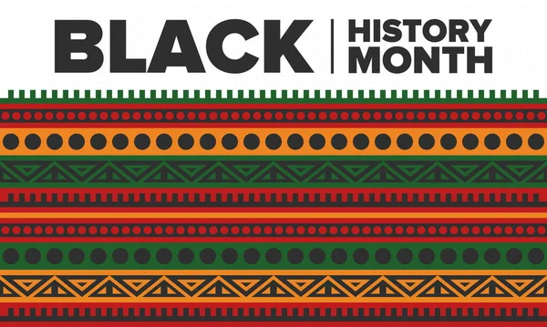 Mois Histoire Des Noirs Histoire Afro Américaine Célébré Annuellement Février — Image vectorielle