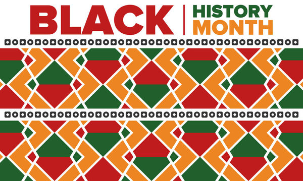 Black History Month. African American History. Celebrated annual. In February in United States and Canada. In October in Great Britain. Poster, card, banner, background. Vector illustration