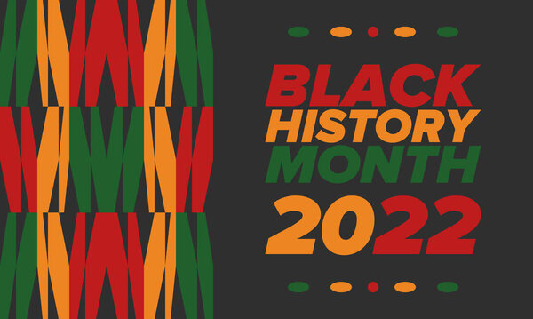 Black History Month. African American History. Celebrated annual. In February in United States and Canada. In October in Great Britain. Poster, card, banner, background. Vector illustration
