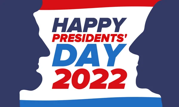 Feliz Día Los Presidentes Estados Unidos Cumpleaños Washington Vacaciones Federales — Archivo Imágenes Vectoriales
