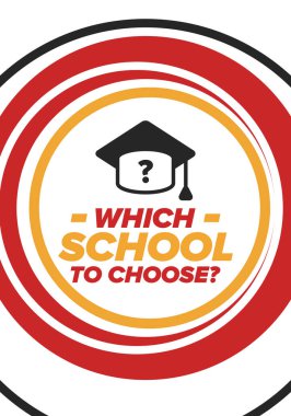 Hangi okulu seçsem? Doğru okul, çocuklarınız için en iyi eğitim ve bilgi. Etkili öğrenme, ilham ve motivasyon. Yeteneğin açığa çıkması, mutlu zamanlar ve başarılı bir gelecek. Hemen okul seçimini yap! Vektör posteri