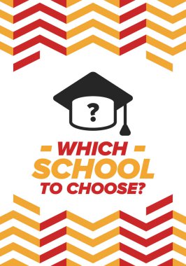 Hangi okulu seçsem? Doğru okul, çocuklarınız için en iyi eğitim ve bilgi. Etkili öğrenme, ilham ve motivasyon. Yeteneğin açığa çıkması, mutlu zamanlar ve başarılı bir gelecek. Hemen okul seçimini yap! Vektör posteri