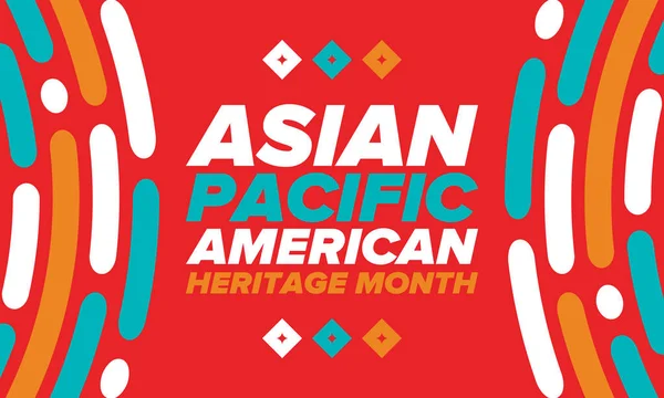 Mois Patrimoine Américain Asie Pacifique Célébré Mai Célèbre Culture Les — Image vectorielle