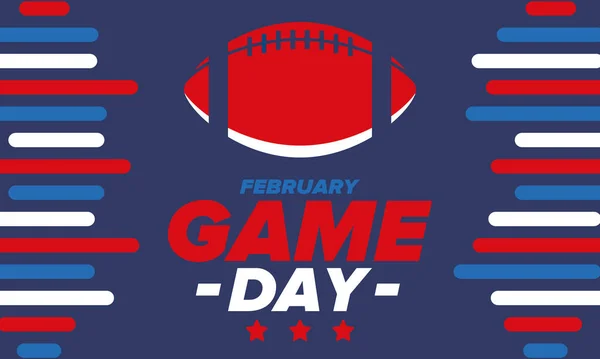 Jour Match Les Séries Éliminatoires Américaines Super Bowl Party Aux — Image vectorielle