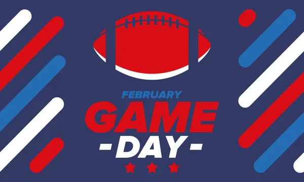 Dia Jogo Playoff Futebol Americano Super Bowl Party Nos Estados — Vetor de Stock