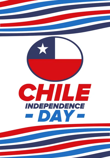 День Независимости Чили Национальным Праздником Fiestas Patrias День Свободы Празднуйте — стоковый вектор