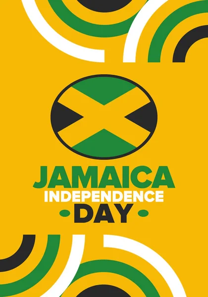 Jamaica Onafhankelijkheidsdag Onafhankelijkheid Van Jamaica Vakantie Jaarlijks Gevierd Augustus Jamaica — Stockvector