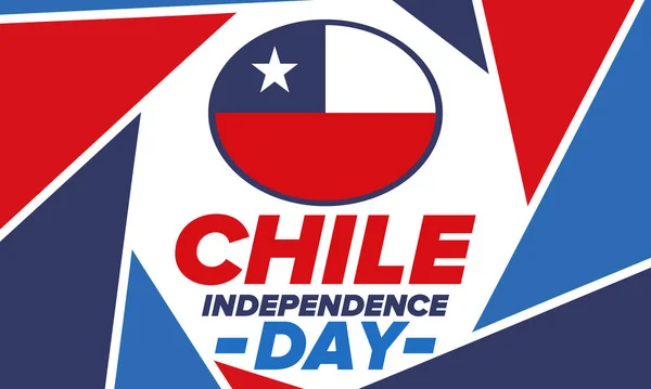 Chile Den Nezávislosti Veselé Národní Svátky Fiestas Patrias Den Svobody — Stockový vektor