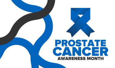 Prostate Cancer Awareness Month in September. Blue September. Men's Health concept. Medical health care and awareness design. Poster, card, banner and background. Vector illustration