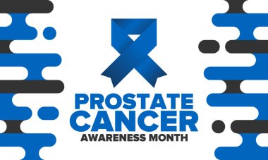 Prostate Cancer Awareness Month in September. Blue September. Men's Health concept. Medical health care and awareness design. Poster, card, banner and background. Vector illustration
