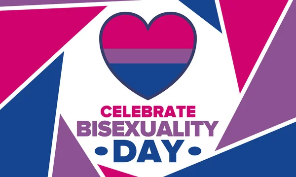 Celebrate Bisexuality Day Bisexual Pride Visibility Day Bisexual Flag Coming — Stockvector