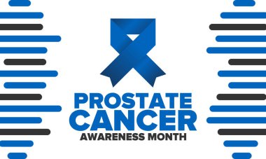 Prostate Cancer Awareness Month in September. Blue September. Men's Health concept. Medical health care and awareness design. Poster, card, banner and background. Vector illustration