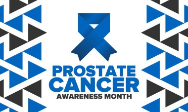 Prostate Cancer Awareness Month in September. Blue September. Men's Health concept. Medical health care and awareness design. Poster, card, banner and background. Vector illustration