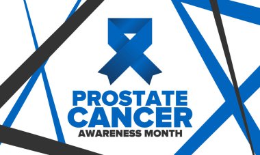Prostate Cancer Awareness Month in September. Blue September. Men's Health concept. Medical health care and awareness design. Poster, card, banner and background. Vector illustration