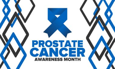 Prostate Cancer Awareness Month in September. Blue September. Men's Health concept. Medical health care and awareness design. Poster, card, banner and background. Vector illustration