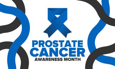 Prostate Cancer Awareness Month in September. Blue September. Men's Health concept. Medical health care and awareness design. Poster, card, banner and background. Vector illustration