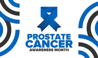 Prostate Cancer Awareness Month in September. Blue September. Men's Health concept. Medical health care and awareness design. Poster, card, banner and background. Vector illustration