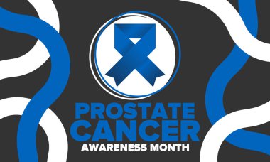 Prostate Cancer Awareness Month in September. Blue September. Men's Health concept. Medical health care and awareness design. Poster, card, banner and background. Vector illustration