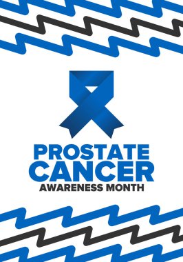 Prostate Cancer Awareness Month in September. Blue September. Men's Health concept. Medical health care and awareness design. Poster, card, banner and background. Vector illustration