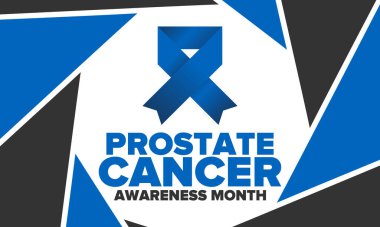 Prostate Cancer Awareness Month in September. Blue September. Men's Health concept. Medical health care and awareness design. Poster, card, banner and background. Vector illustration