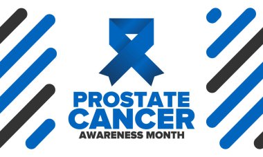 Prostate Cancer Awareness Month in September. Blue September. Men's Health concept. Medical health care and awareness design. Poster, card, banner and background. Vector illustration