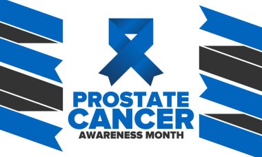 Prostate Cancer Awareness Month in September. Blue September. Men's Health concept. Medical health care and awareness design. Poster, card, banner and background. Vector illustration