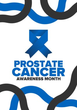 Prostate Cancer Awareness Month in September. Blue September. Men's Health concept. Medical health care and awareness design. Poster, card, banner and background. Vector illustration