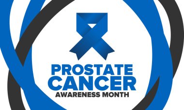 Prostate Cancer Awareness Month in September. Blue September. Men's Health concept. Medical health care and awareness design. Poster, card, banner and background. Vector illustration