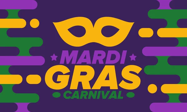 Καρναβάλι Του Μάρντι Γκρα Στη Νέα Ορλεάνη Χοντρή Τρίτη Παραδοσιακές — Διανυσματικό Αρχείο