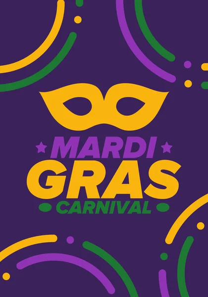 Carnaval Mardi Gras Nouvelle Orléans Mardi Gras Fête Traditionnelle Célébration — Image vectorielle