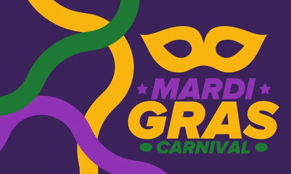 Καρναβάλι Του Μάρντι Γκρα Στη Νέα Ορλεάνη Χοντρή Τρίτη Παραδοσιακές — Διανυσματικό Αρχείο