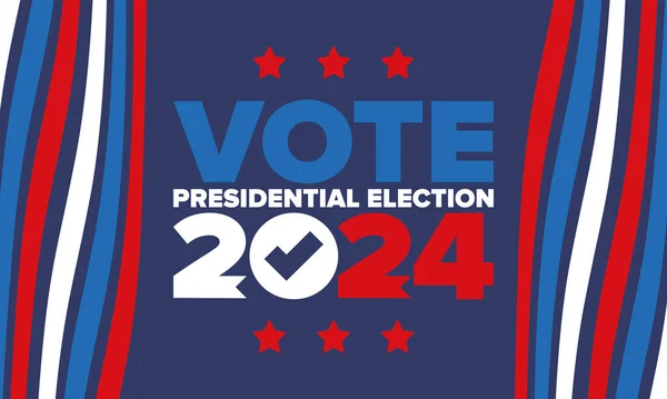 Presidential Election 2024 United States Vote Day November Election Patriotic — 스톡 벡터